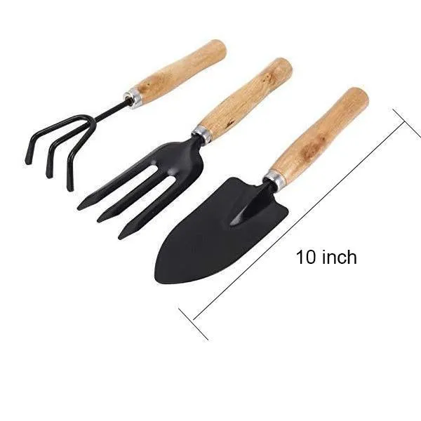 0542 Gardening Tools - Hand Cultivator, Small Trowel, Garden Fork (Set of 3)