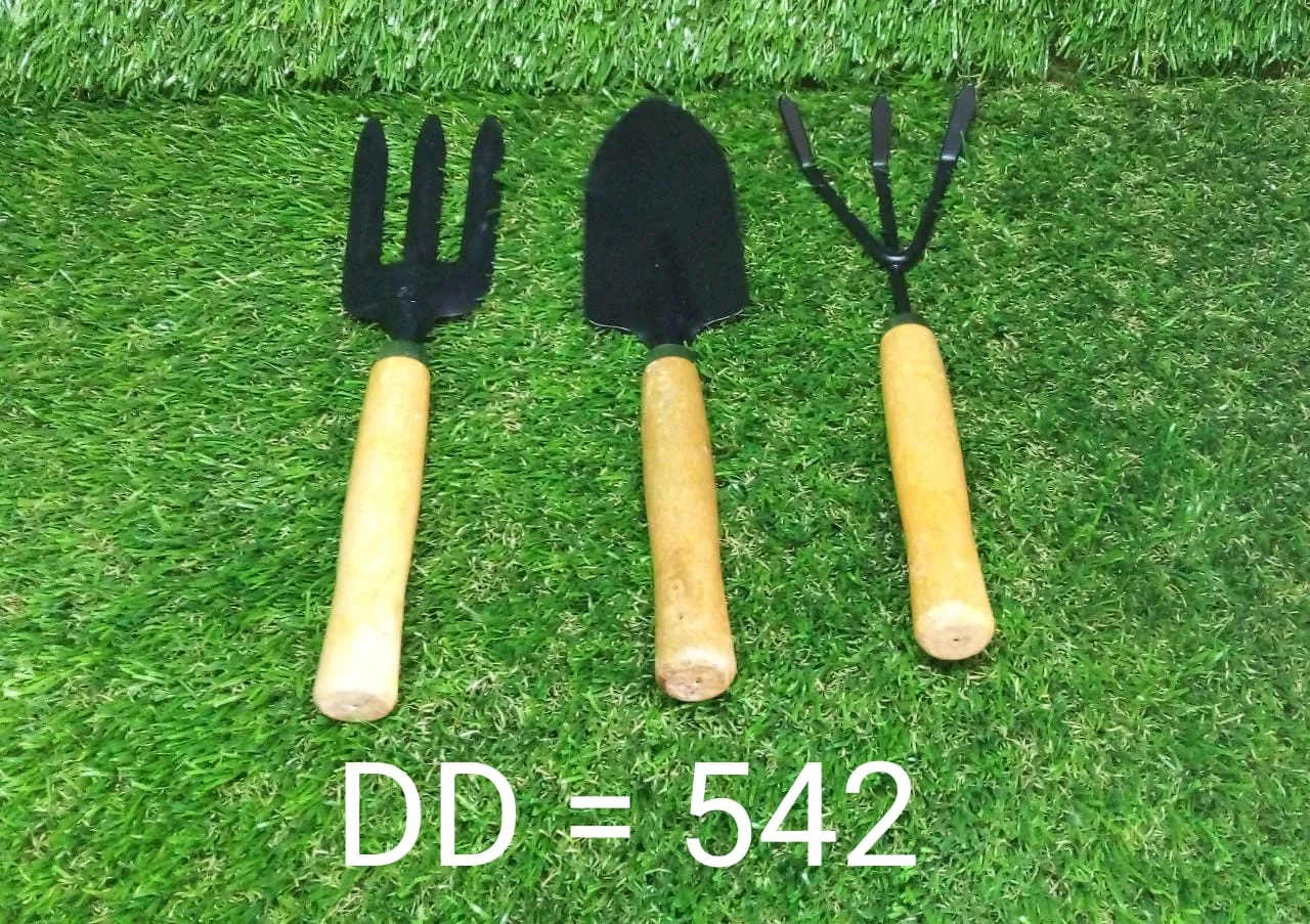 0542 Gardening Tools - Hand Cultivator, Small Trowel, Garden Fork (Set of 3)