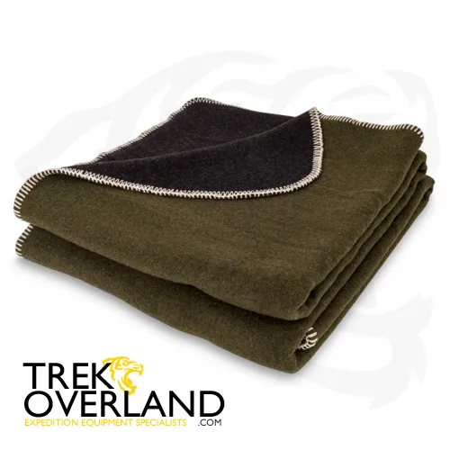 100% Wool Outdoors Blanket (Moss Green / Black) - Petromax - 861-de-471-150