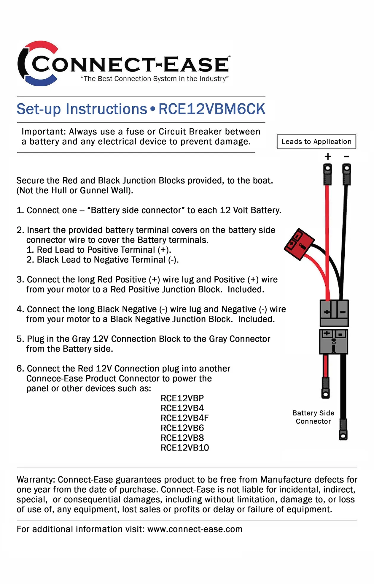 12 Volt Starting Motor w/Accessory Complete Kit - RCE12VBM6CK Lithium Compatible