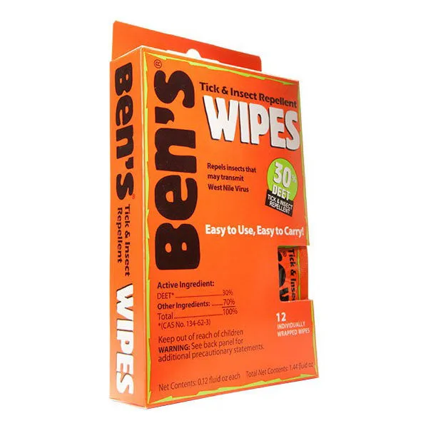 30% DEET Wipes (12 Pack)