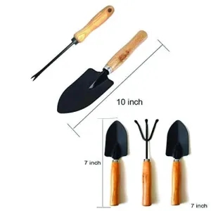 541 Small sized Hand Cultivator, Small Trowel, Garden Fork (Set of 3)