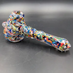 6 Rainbow Frit Hammer Bubbler