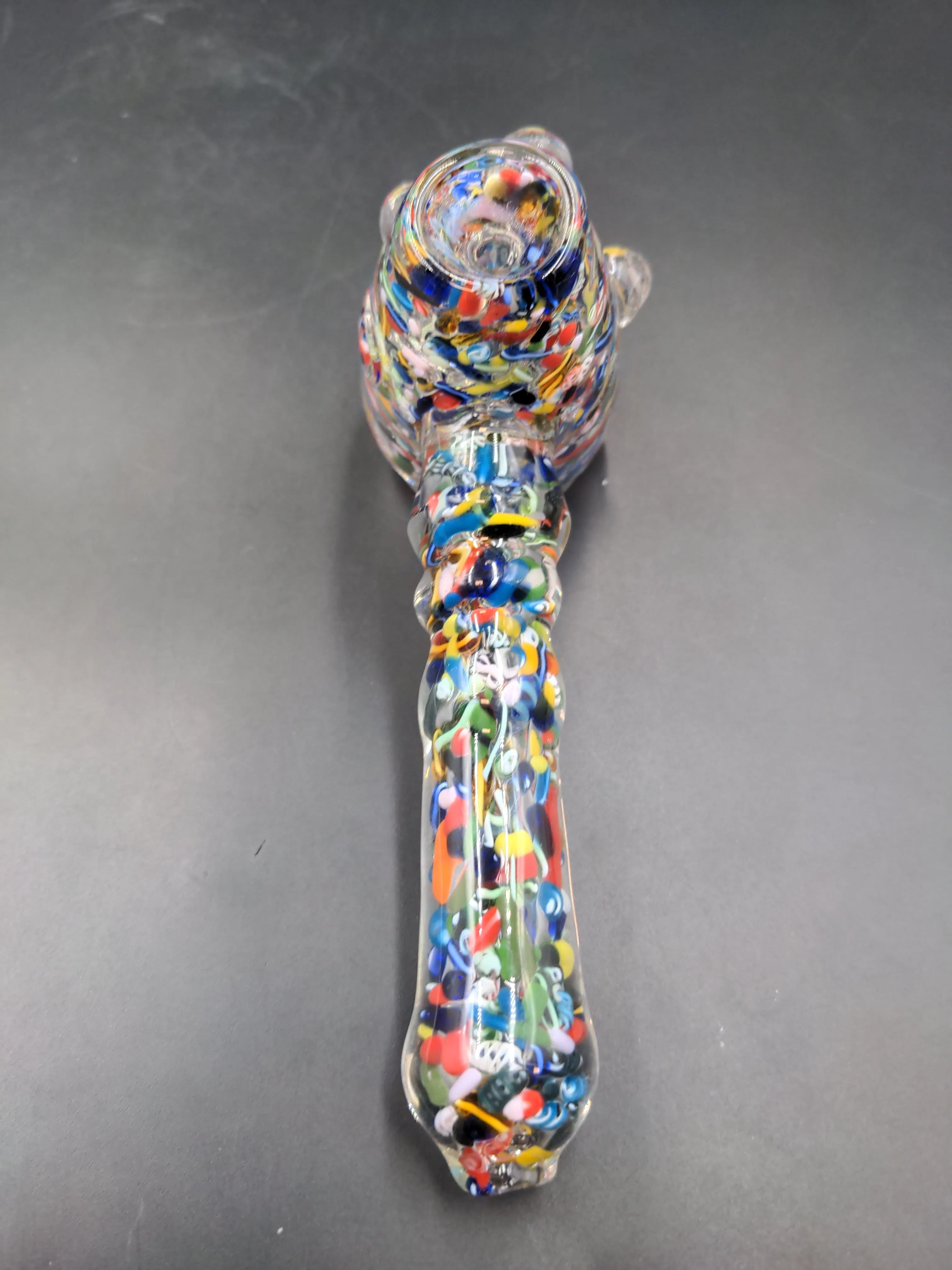 6 Rainbow Frit Hammer Bubbler