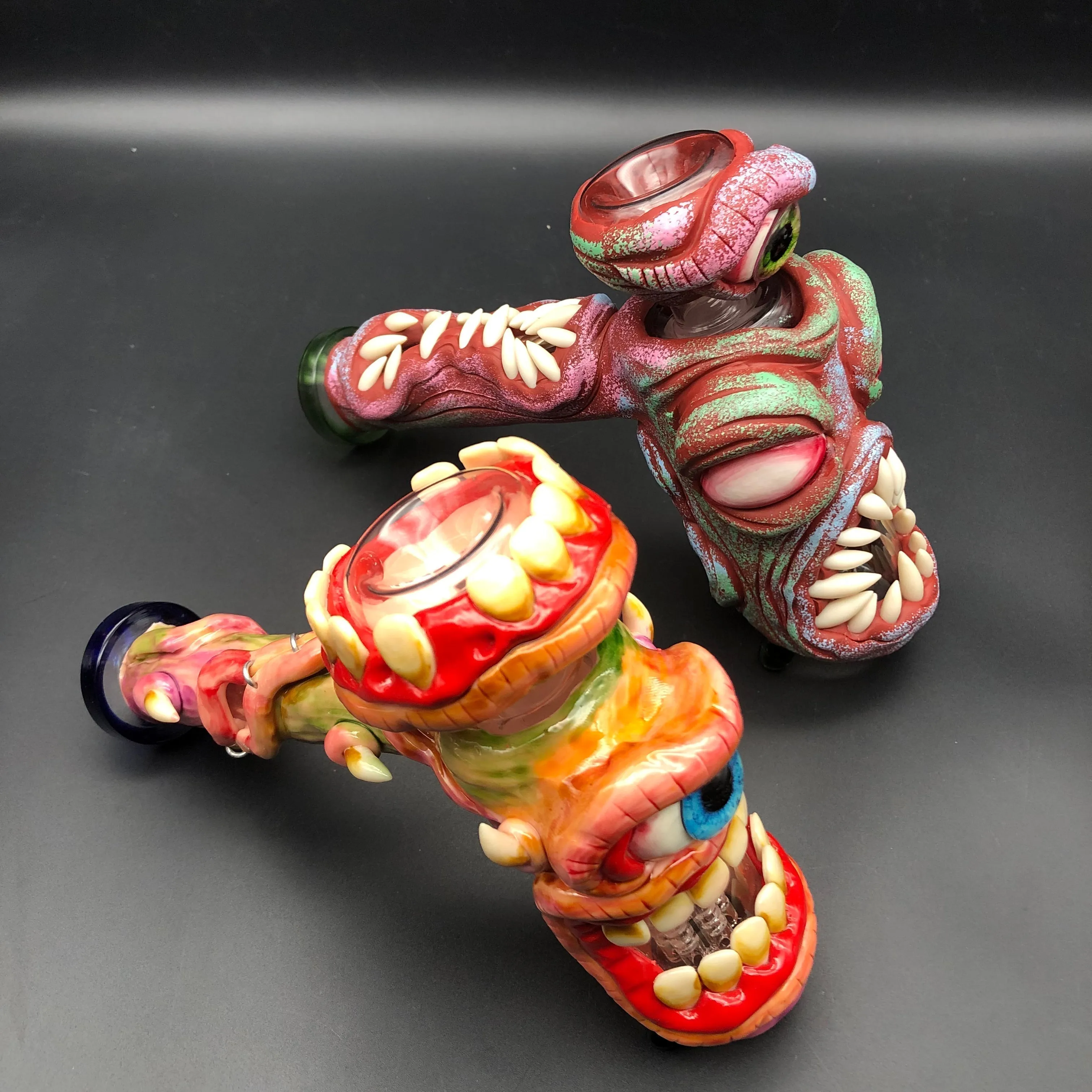 7 3D XL Hammer Bubbler w/ Tree Perc - Assorted Faces