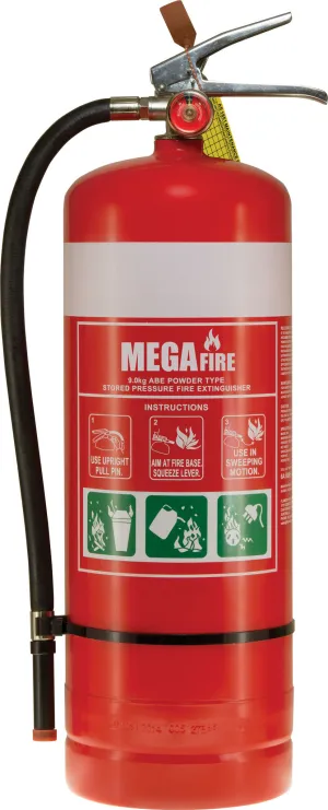 9kg ABE Fire Extinguisher c/w Wall Bracket MF9ABE