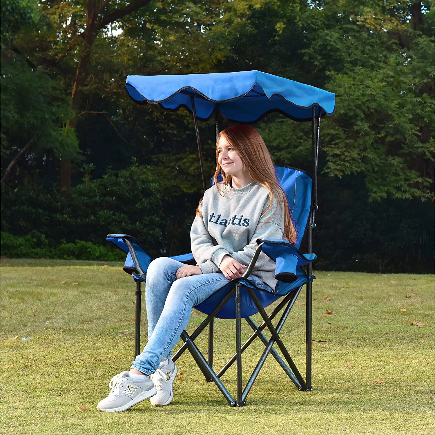 Alpha Camp Folding Shade Canopy Camping Chair