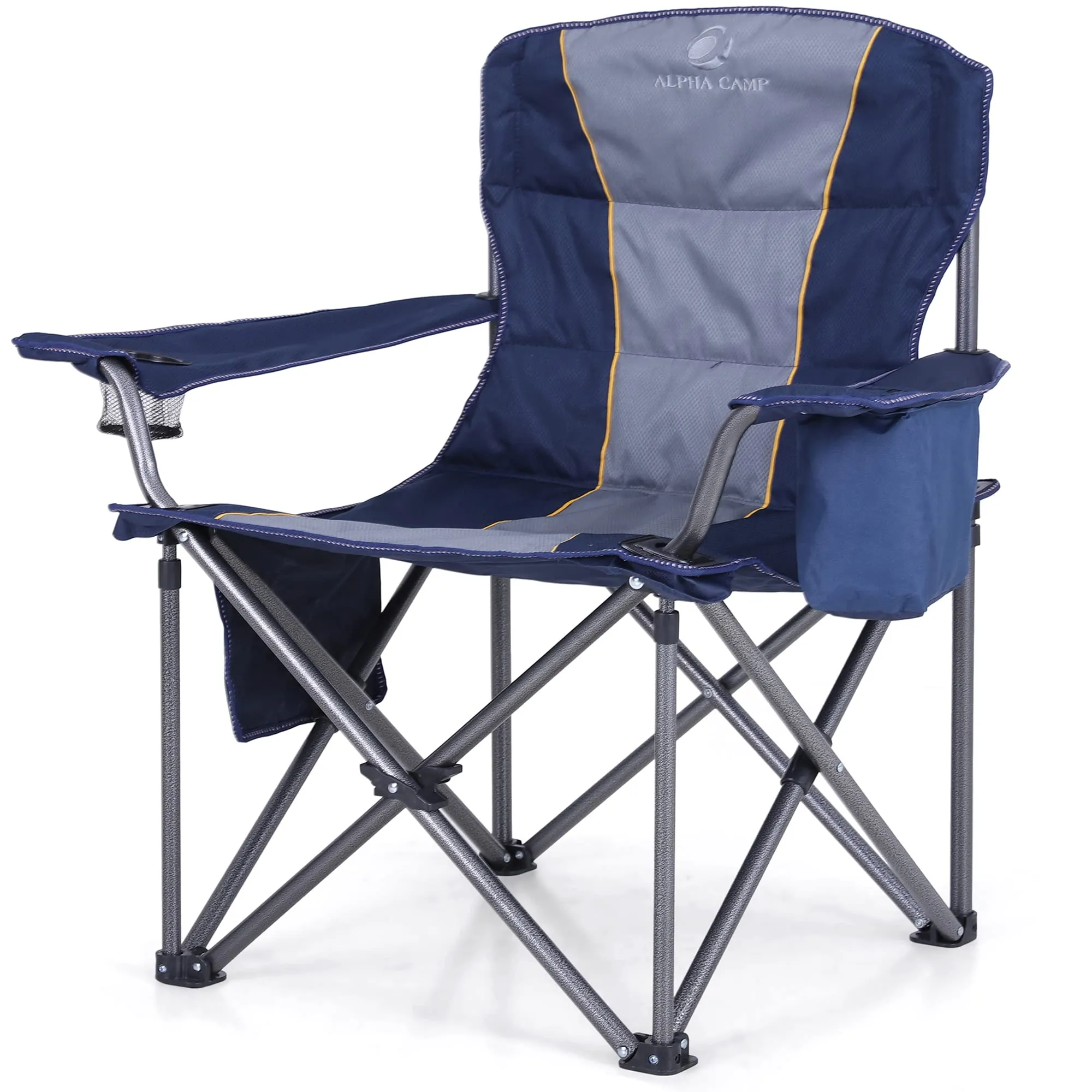 ALPHA CAMP Oversized Heavy Duty Camping Picnic Chairs Padded Arm Chair