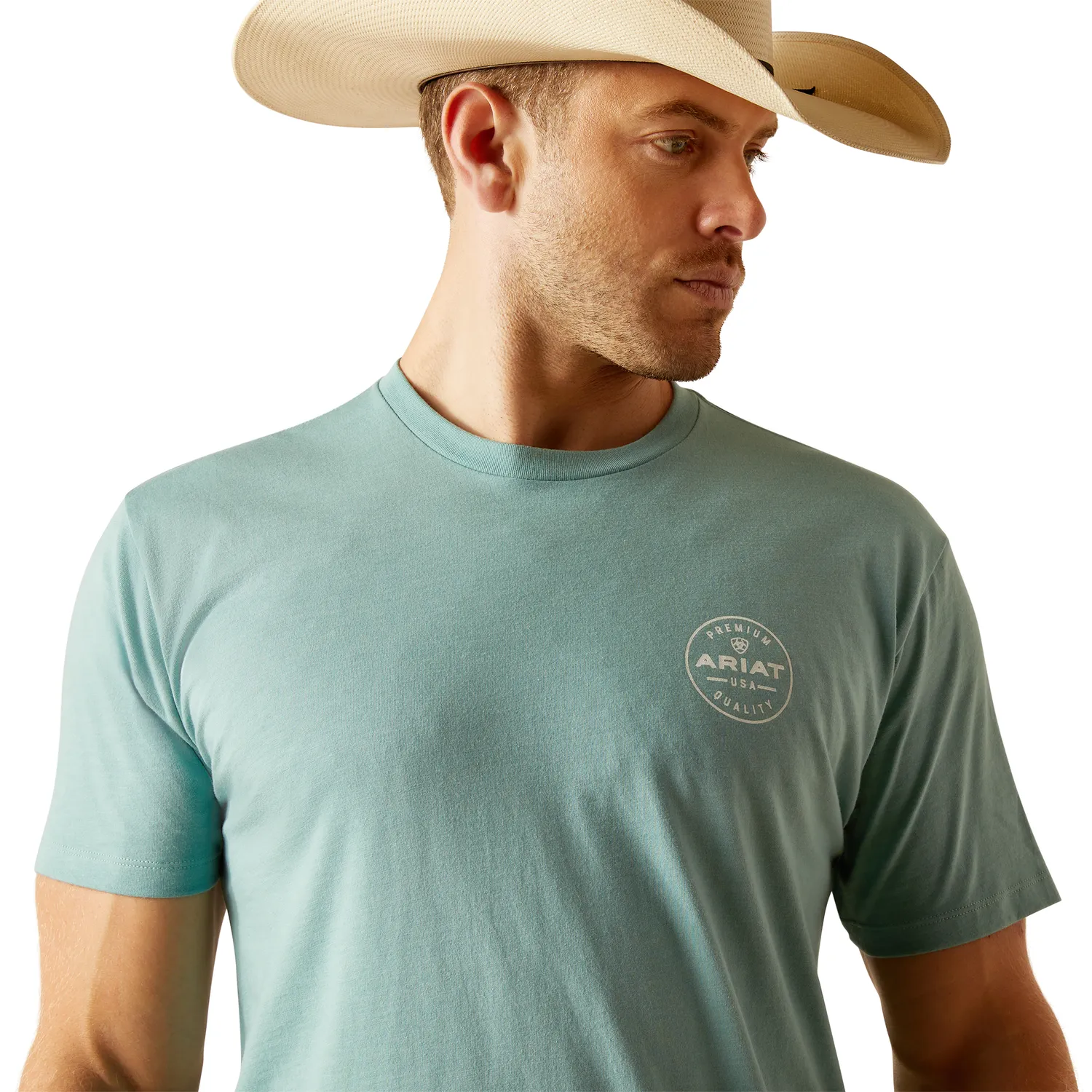 Ariat Men's Heritage Circle SS T-Shirt - Oil Blue