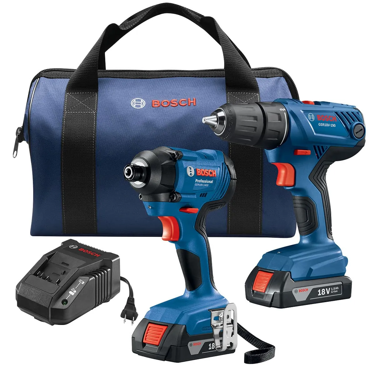 Bosch GXL18V-26B22 18V 1/2" Compact Drill & 1/4" Hex Impact Driver Combo Kit