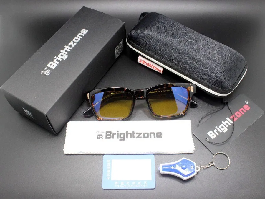 Brightzone Unisex Full Rim Square Tr 90 Gaming Eyeglasses 22h