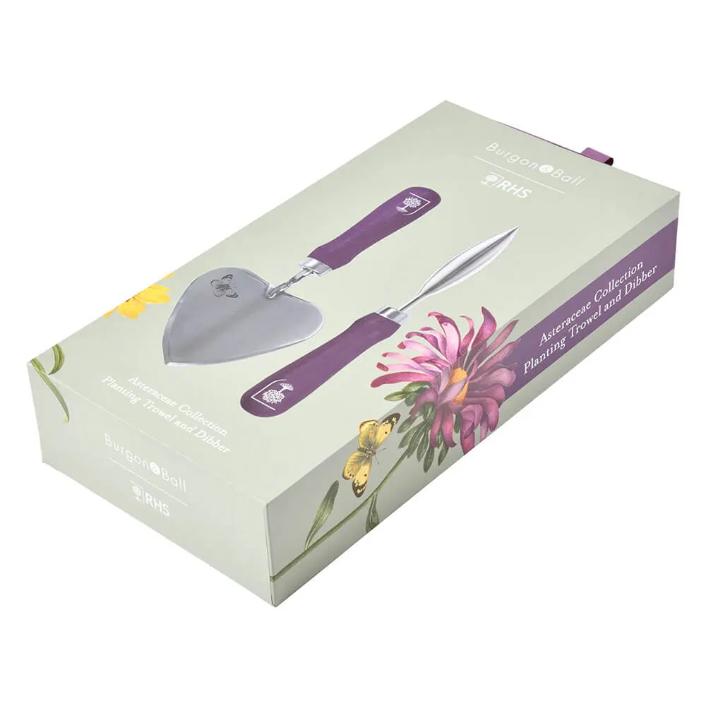 Burgon & Ball 'Asteraceae' Planting Trowel and Dibber Set