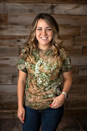 Camo Glam Monogrammed Tie Dye Shirt - 2020