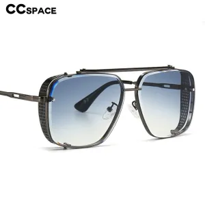 CCspace Unisex Full Rim Square Alloy Double Bridge Frame Sunglasses 46385