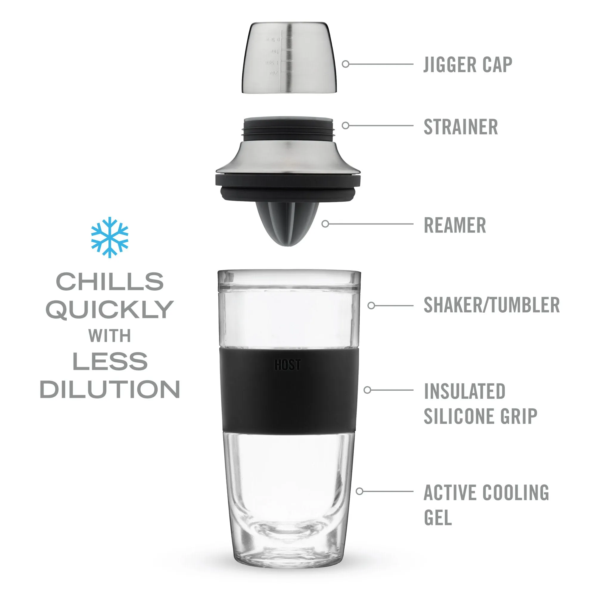 Cocktail Shaker FREEZE™ in Black