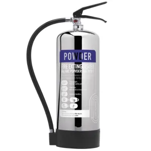 Contempo 9kg Powder Stainless Steel Fire Extinguisher