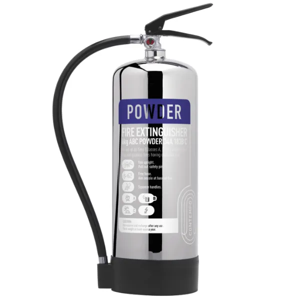 Contempo 9kg Powder Stainless Steel Fire Extinguisher