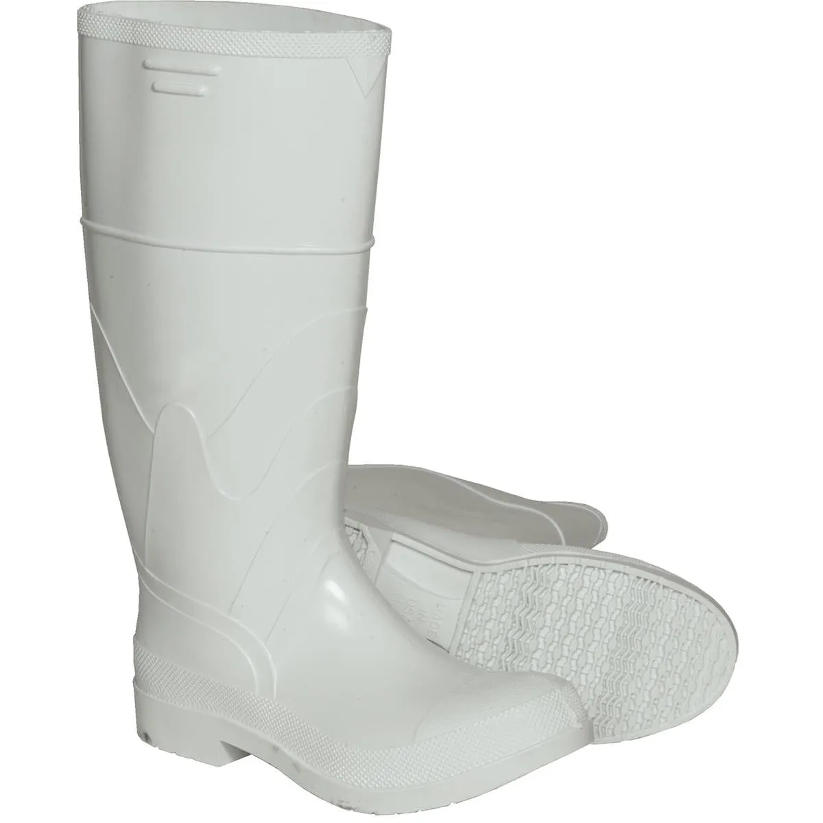 Dunlop White Waterproof Boots, 16"H, Plain Toe