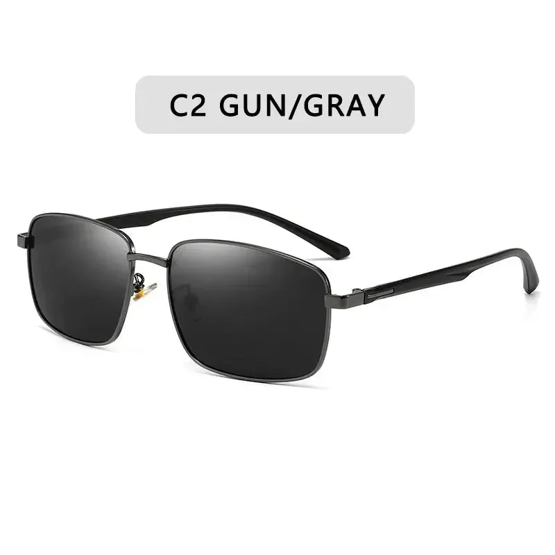 Fashion Square Polarized Sunglasses Men Driving TR90 Sun Glasses Luxury Women Brand Designer Male Vintage Pilot Glasses UV400