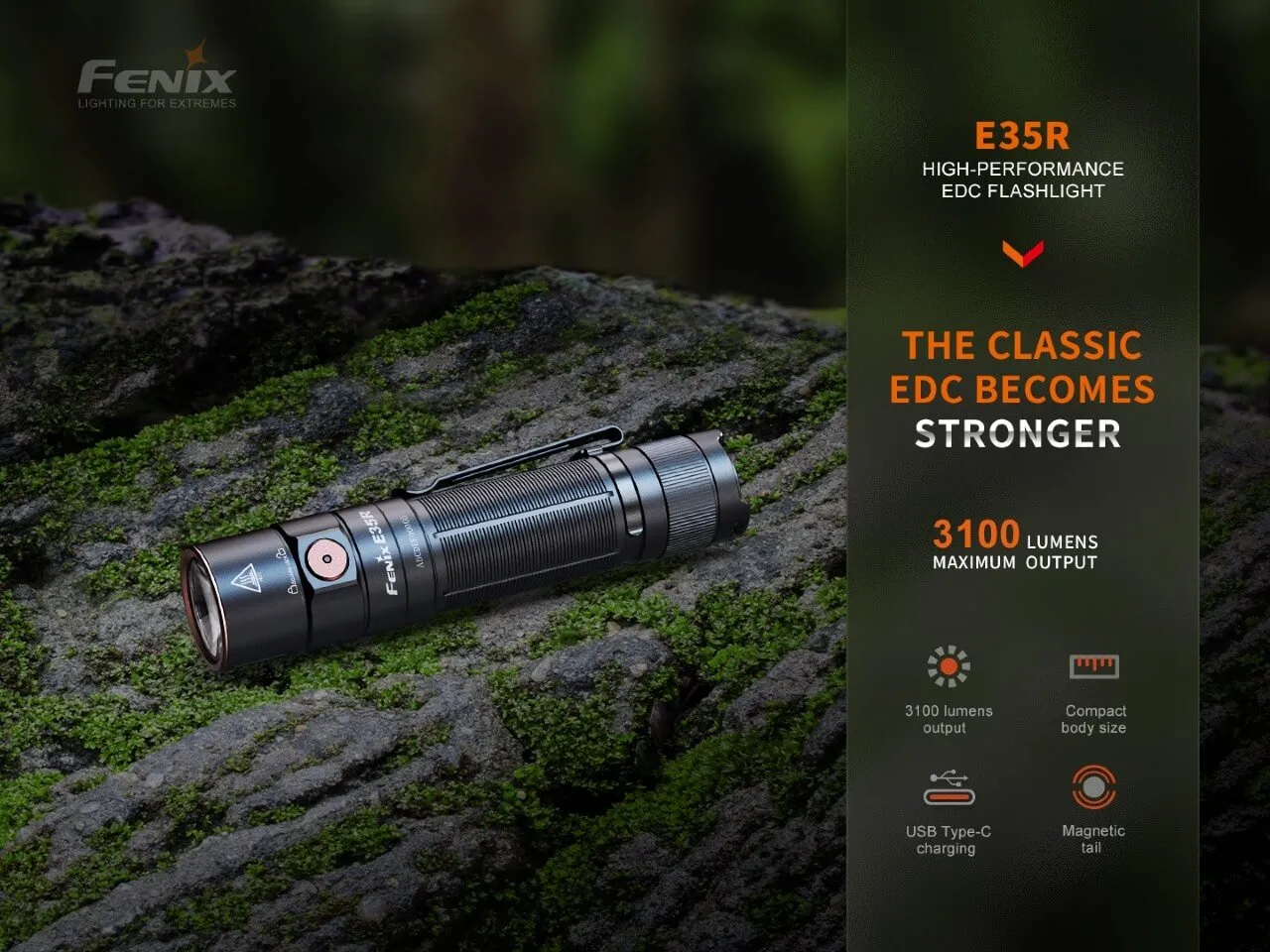 Fenix E35R High-Performance Rechargeable LED Flashlight