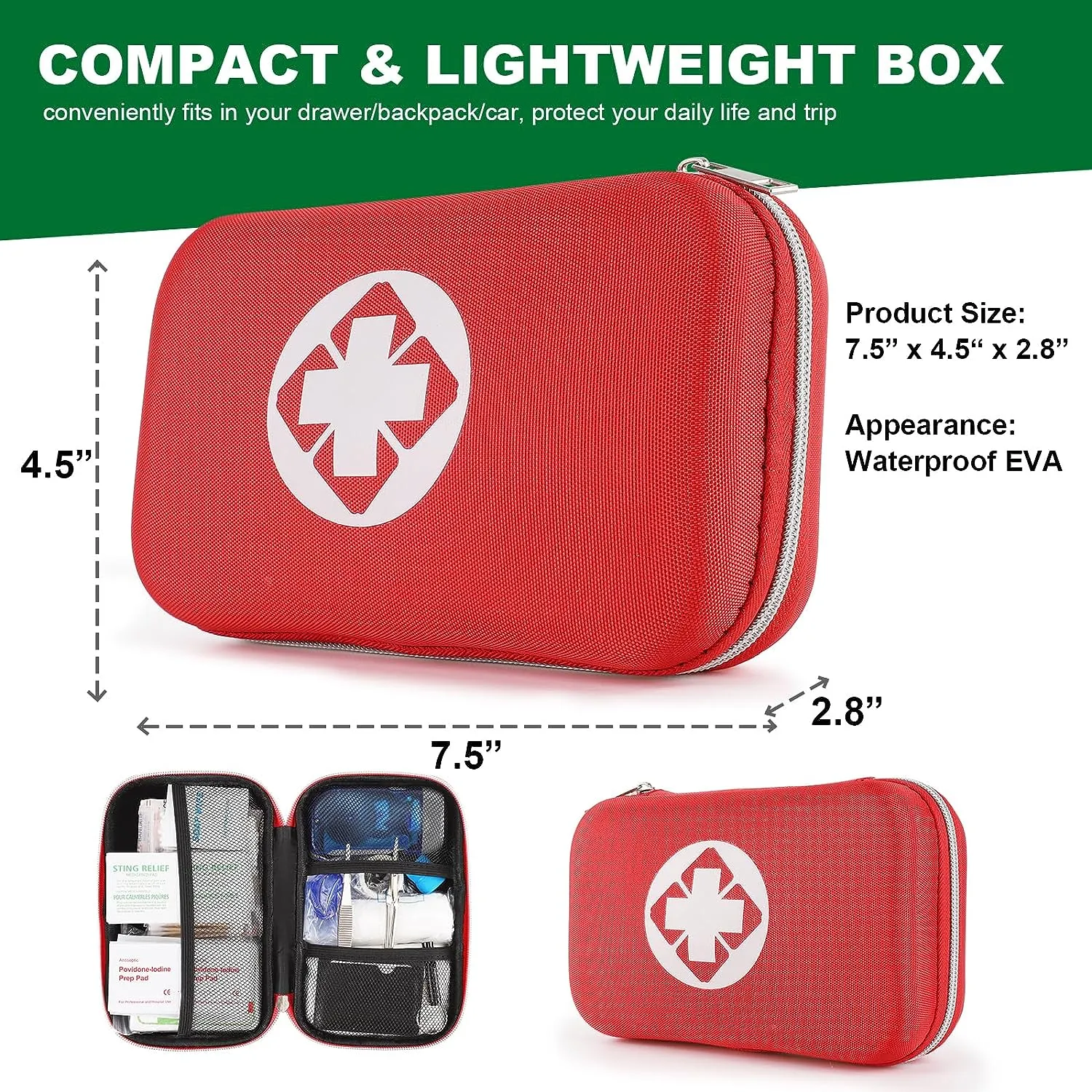 First Aid Kit I Trauma Kit with Essential Emergency Medical Supplies I Red I 315PCS