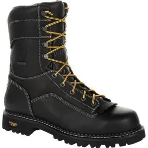 Georgia Men's Amp LT Logger 9" Comp Toe WP Work Boot - Black - GB00272