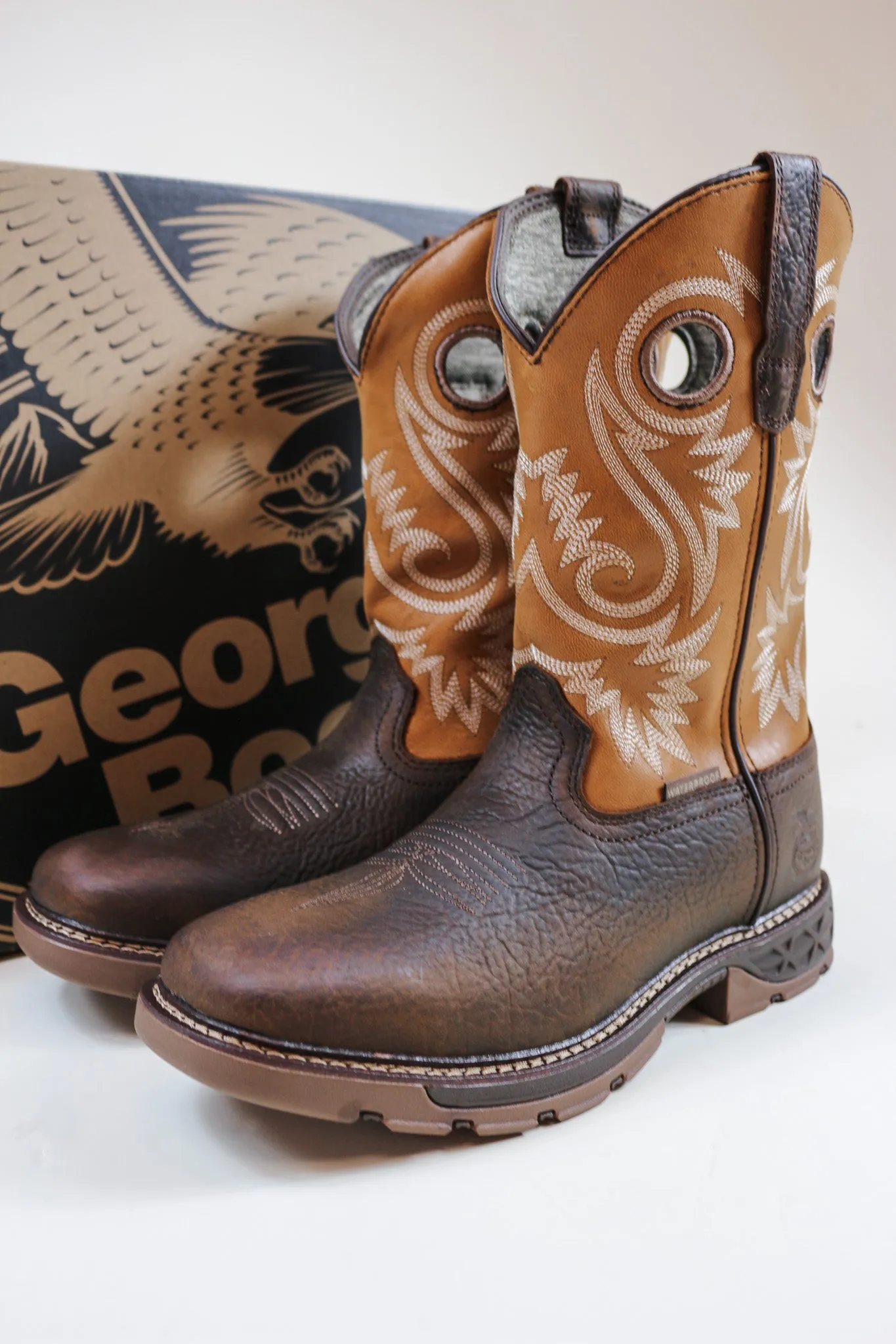 Georgia Men's Carbo Tec Soft Toe Brown Western Work Boot