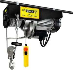 Giantz Premium 1300w Black Electric Hoist Winch | 400/800kg