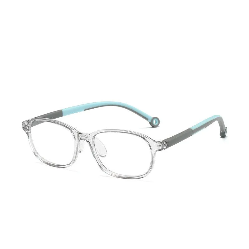 KatKani Children's Unisex Full Rim Silicone Frame Anti Blue Light Eyeglasses Tr17146