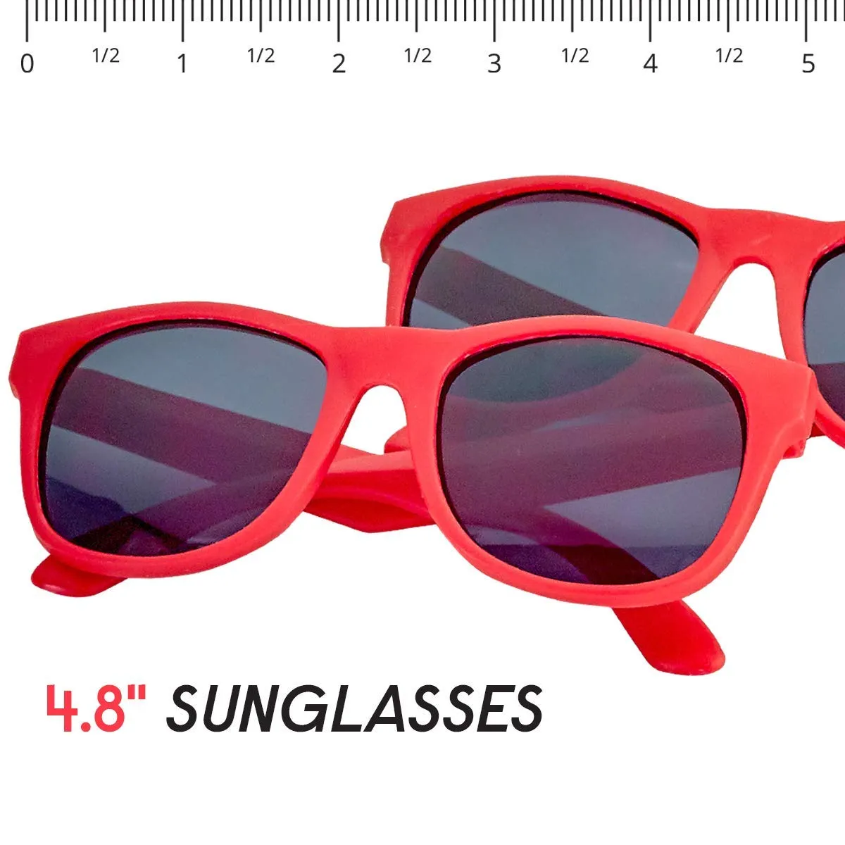 Kicko Red Sunglasses - 3 Pack, Unisex - for Daily Wear, and High Fashion Accessories