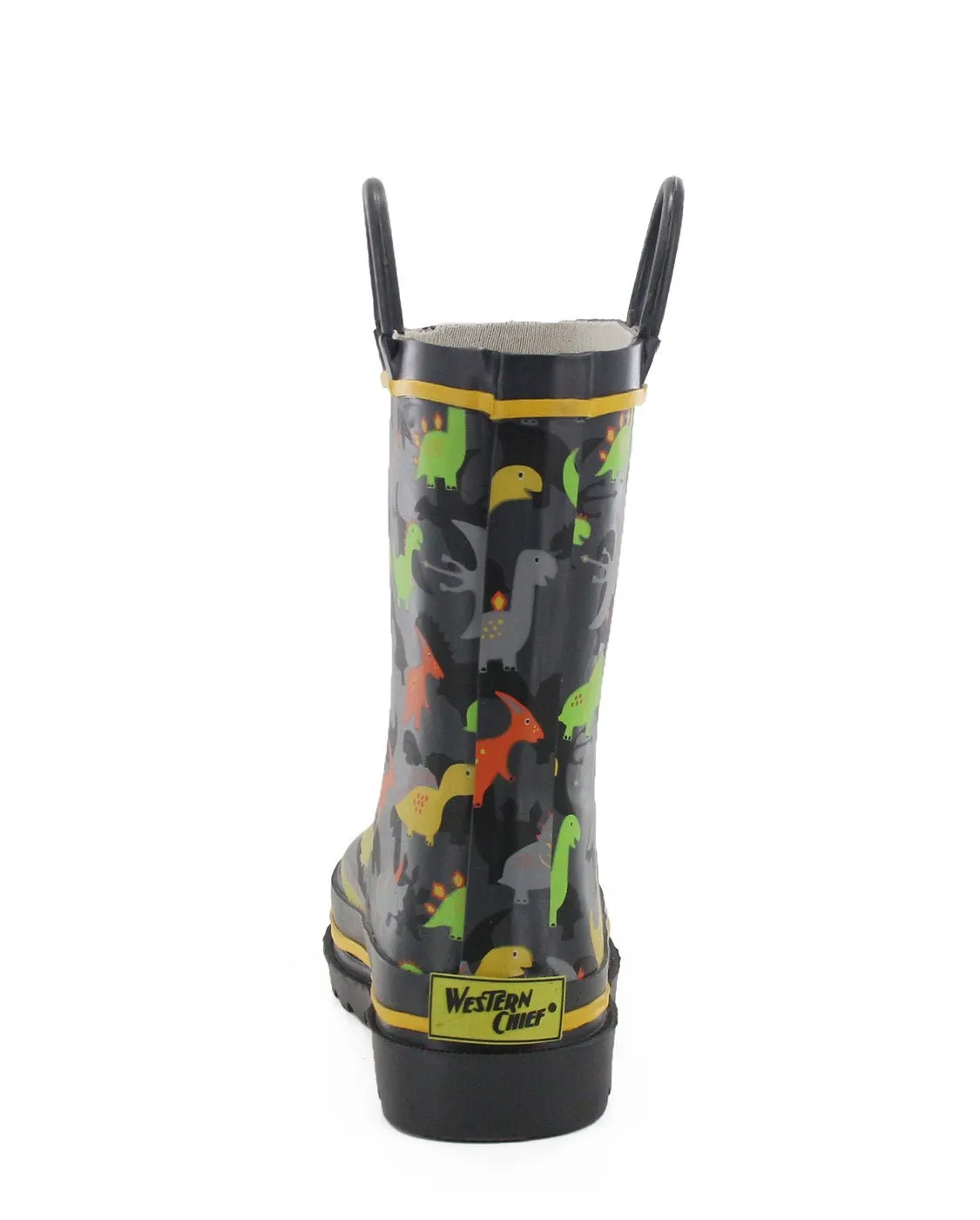 Kids Dino Dash Rain Boot - Charcoal