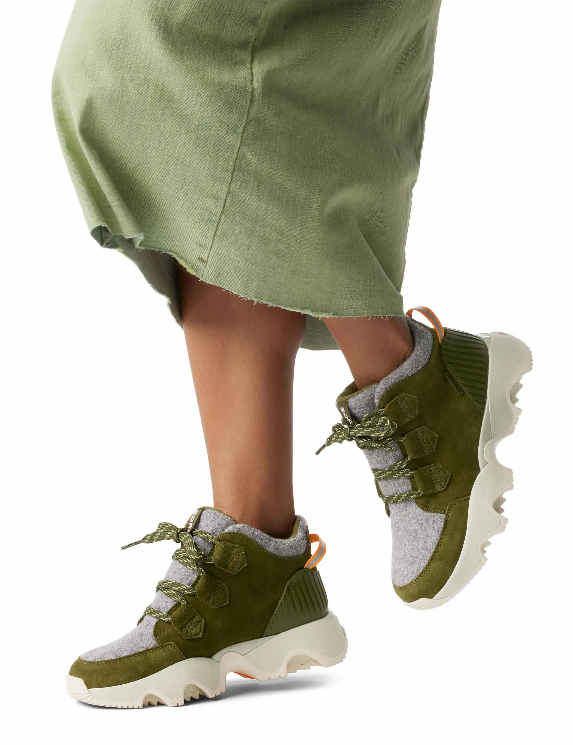 Kinetic Impact Caribou Plus Waterproof Sneaker Boots - Utility Green/Light Aloe