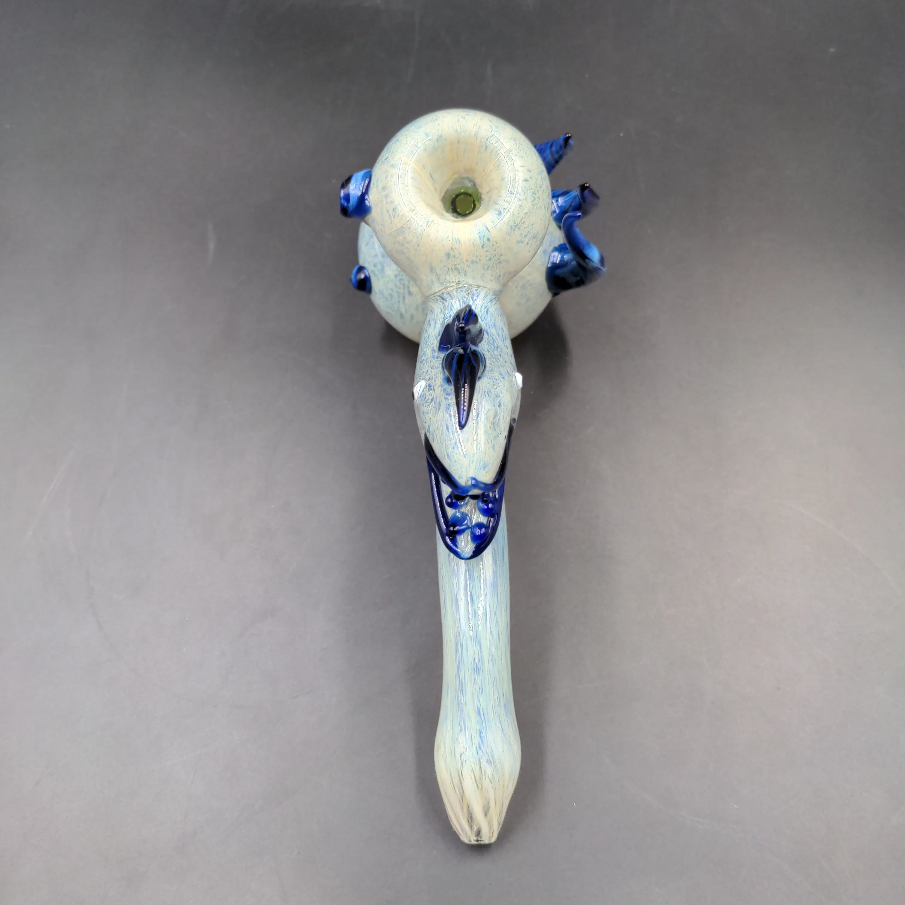 Large Fumed Sea Serpent Glass Hammer Bubbler