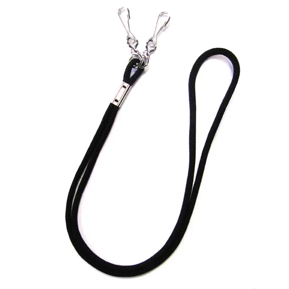 LCS Black Nylon Whistle Lanyard