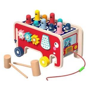 Montessori Wooden Mole Hammer Game