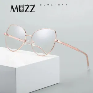 Muzz Womens Full Rim Cat Eye Alloy Eyeglasses 3001