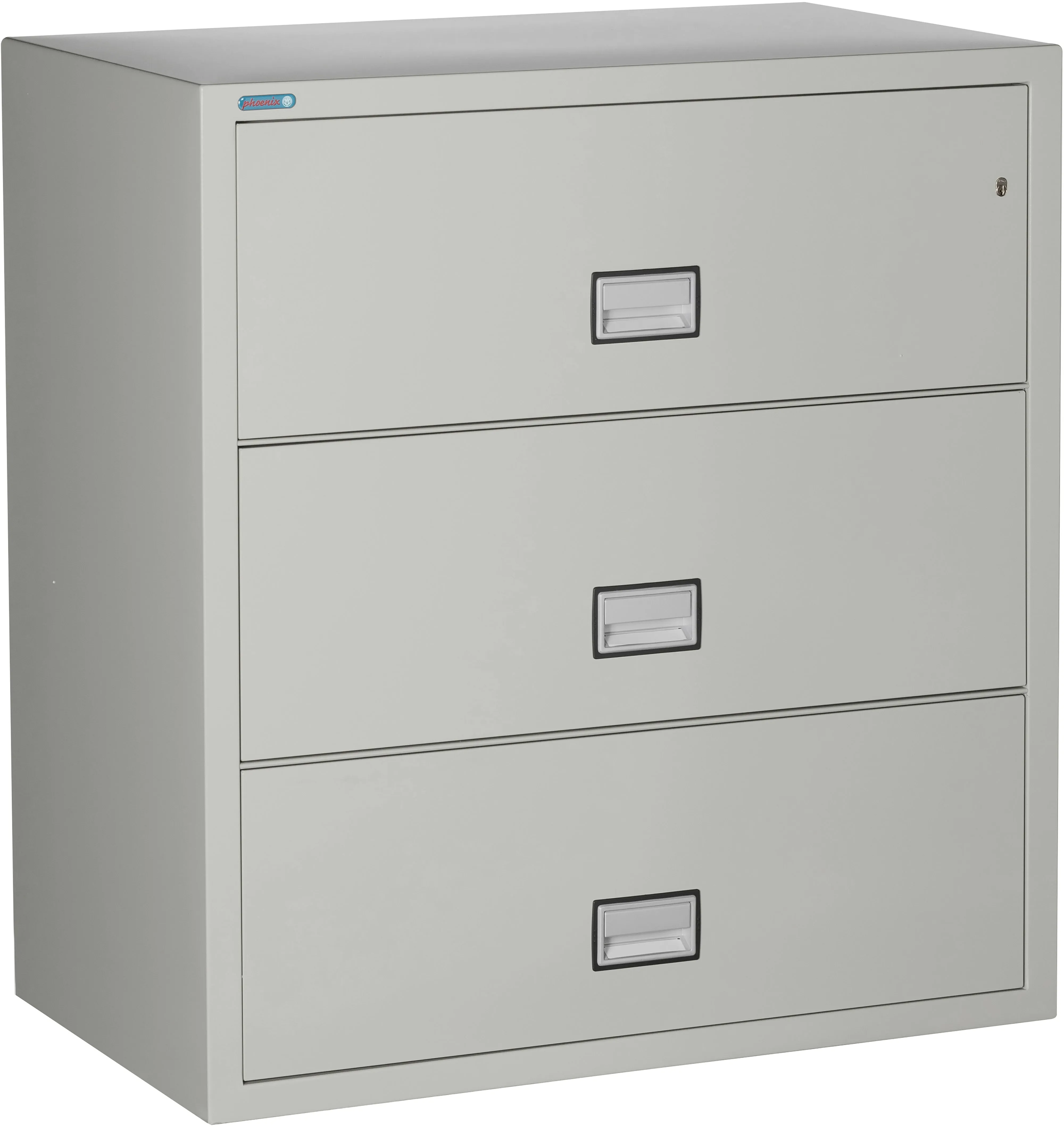 Phoenix Safe LAT3W38 38" 3 Drawer Lateral Size Fire File Cabinet