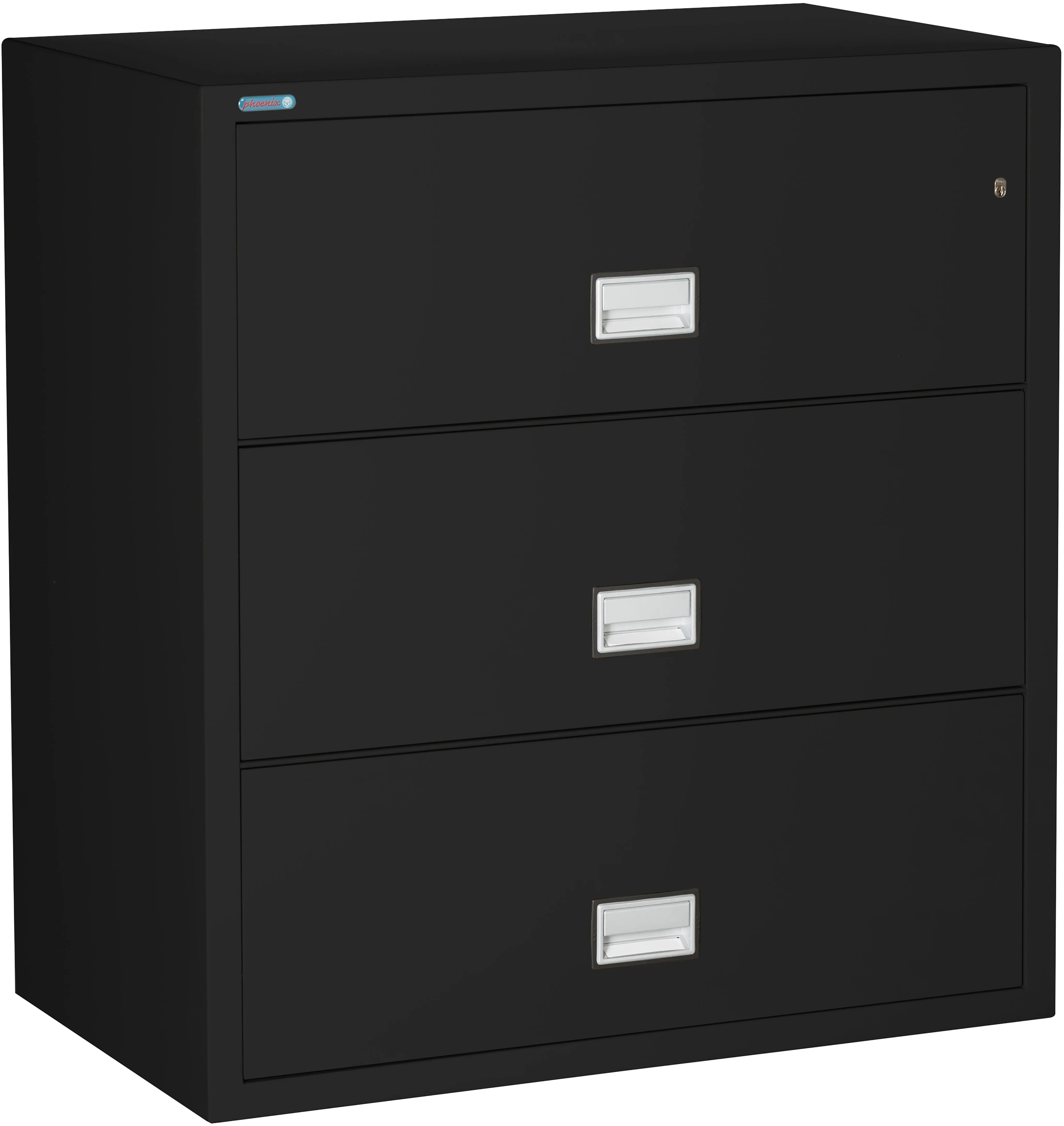 Phoenix Safe LAT3W38 38" 3 Drawer Lateral Size Fire File Cabinet