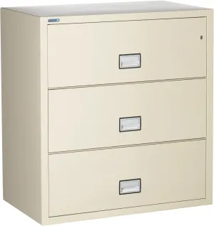 Phoenix Safe LAT3W38 38" 3 Drawer Lateral Size Fire File Cabinet