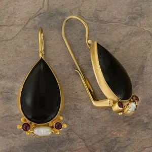 Queen Of Spades Onyx Earrings