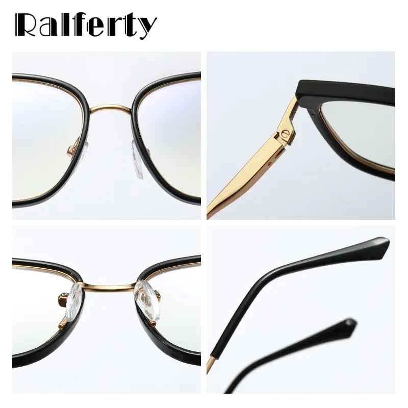 Ralferty Women's Eyeglasses Leopard Anti Blue Light TR90 F95618