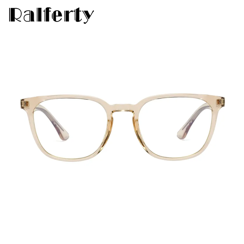 Ralferty Women's Eyeglasses Square TR90 Anti Blue Light F93391