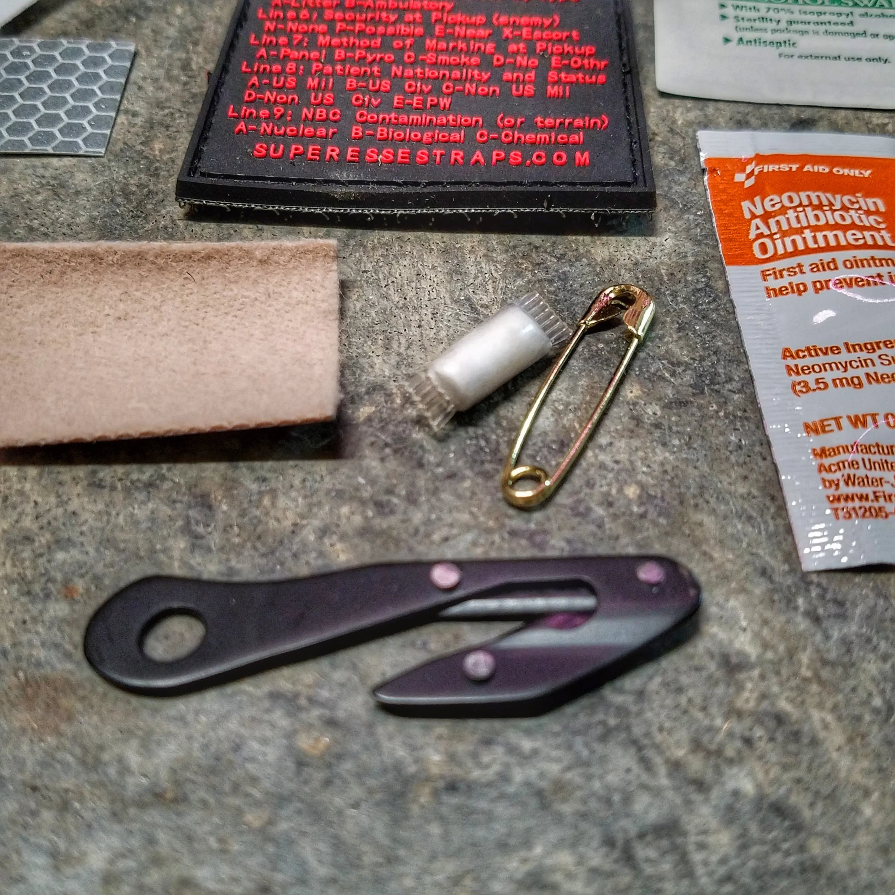 Rescue Patch Kit: emergency tools and last resort first-aid