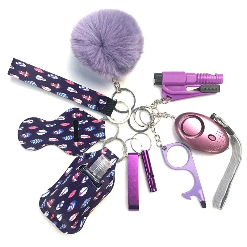 Safety Tools 10-Piece Self Defense Keychain Set