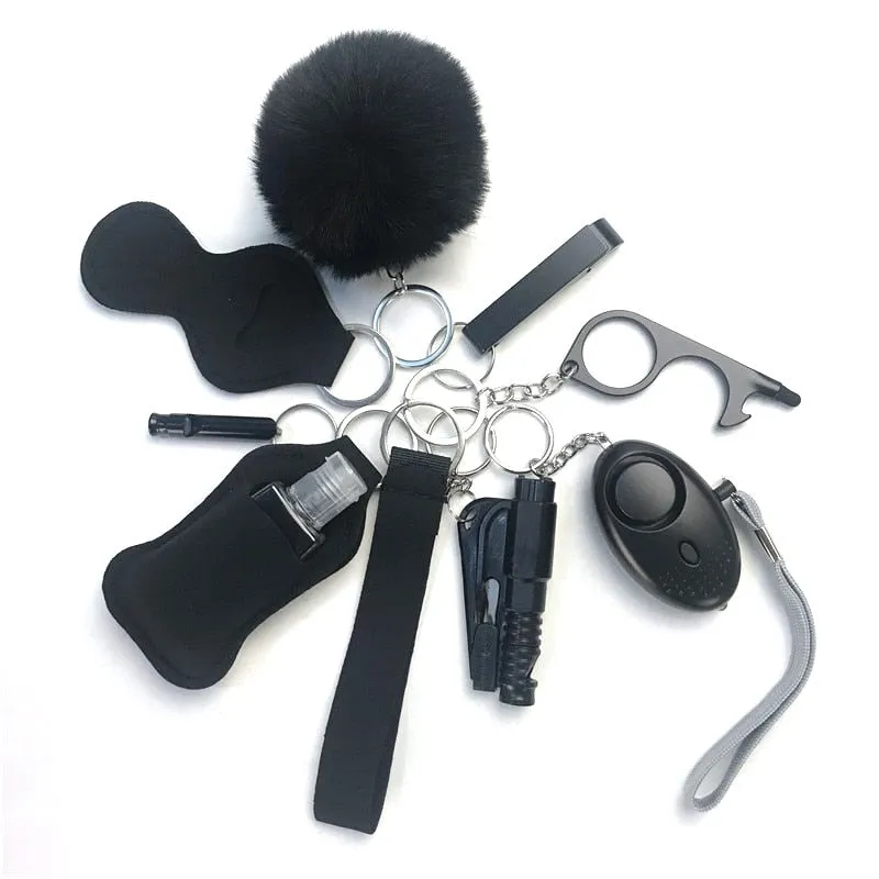 Safety Tools 10-Piece Self Defense Keychain Set