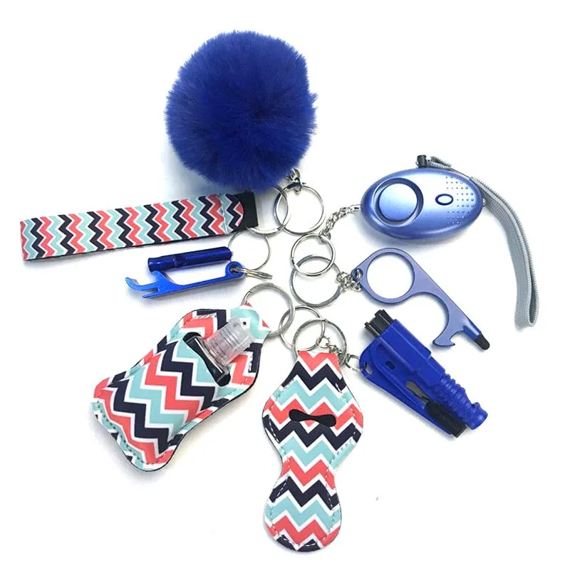 Safety Tools 10-Piece Self Defense Keychain Set