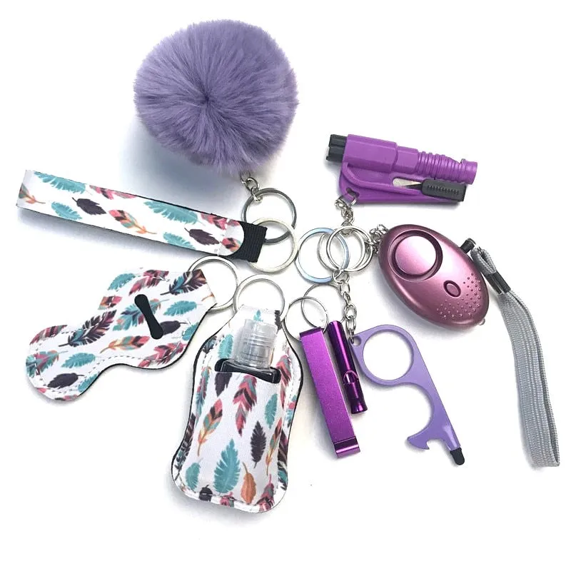 Safety Tools 10-Piece Self Defense Keychain Set