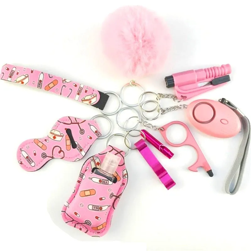 Safety Tools 10-Piece Self Defense Keychain Set