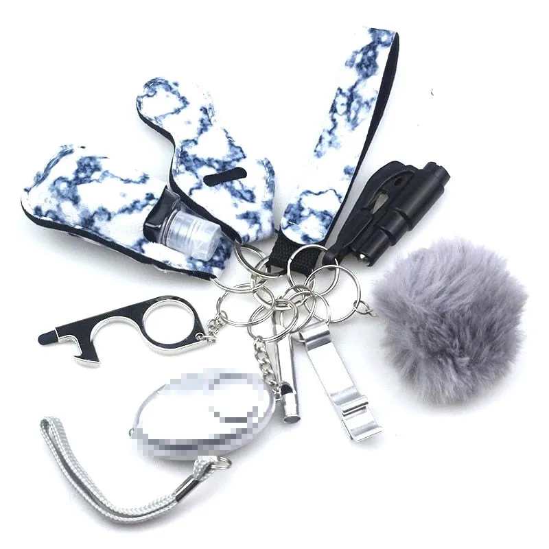 Safety Tools 10-Piece Self Defense Keychain Set