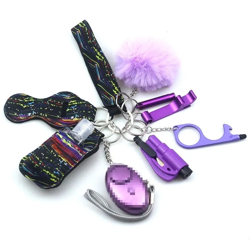 Safety Tools 10-Piece Self Defense Keychain Set